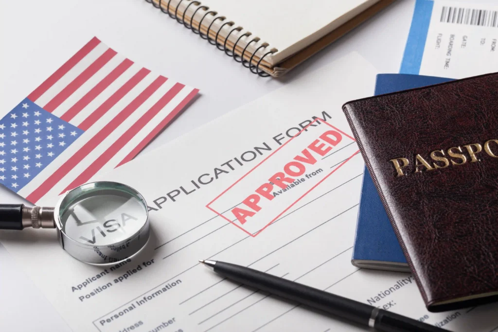Certificate attestation Kochi for Bahrain attestation with passport, visa application form, and official documents.